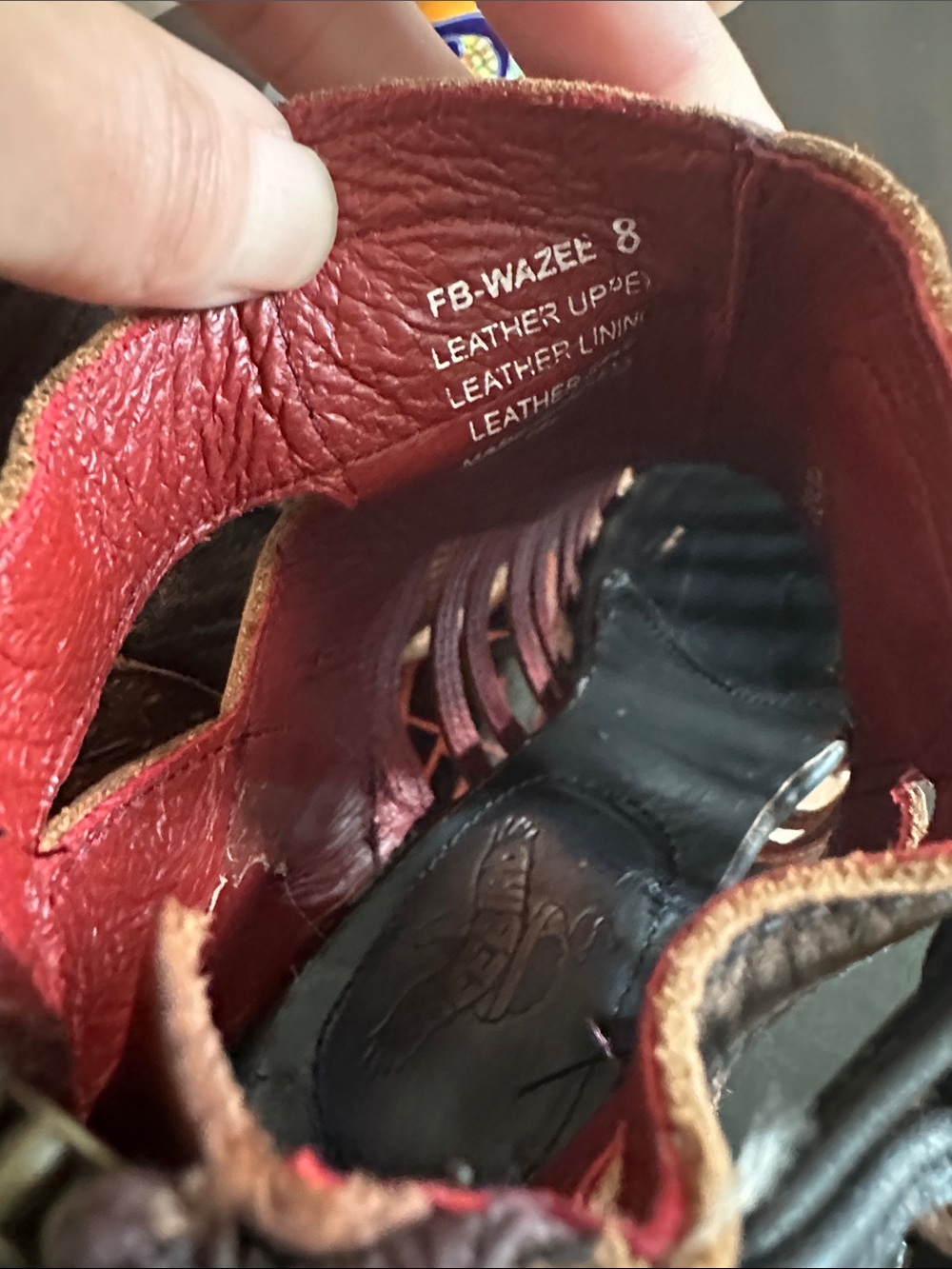 Freebird by Steven Wazee Cognac Leather Sandal Size 8 EUC - Picture 5 of 8